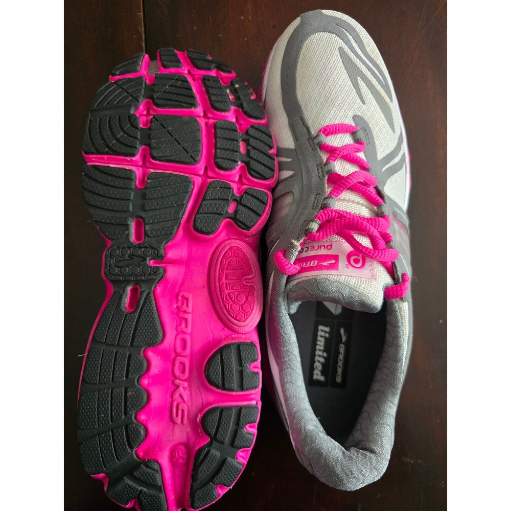 Brooks PureCadence Womens 9.5 Grey Pink Running Shoe 1201341B848 Limited Edition - Picture 10 of 10
